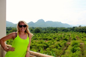 Our balcony looking out over the mountains.